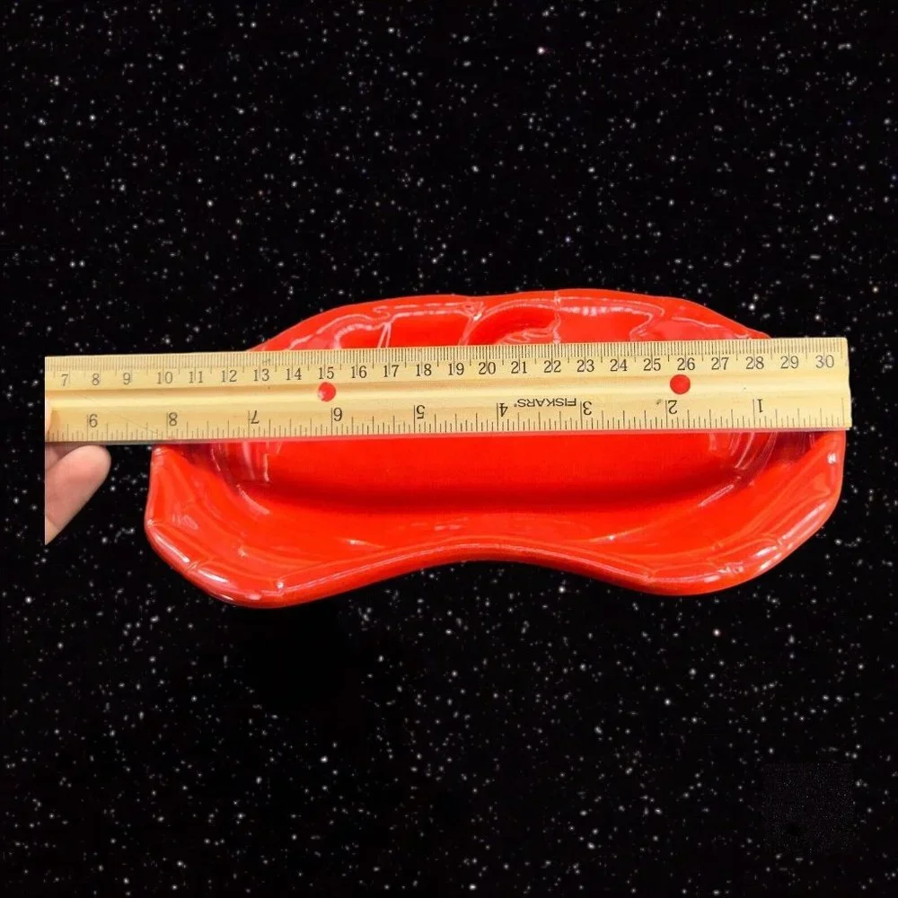 Williams Sonoma Red Crab Plate‎ Dish Ceramic Porcelain Dish Marked 8”L 5”W